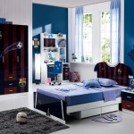 Gray Fur With Small Gray Fur Rug Paired With Blue Football Club Boy Bedroom Theme Decorating Idea Plus White French Windows Bedroom Amazing Bedroom Ideas For Cool Boy