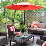 Parasol Design In Adorable Parasol Design Idea Finished In Great Design With Wooden Deck With Small Coffee Table In Pottery Barn Outdoor Furniture  Pottery Barn Outdoor Furniture Equipping Breezy Patio 