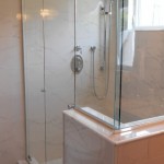 Contemporary Bathroom Combination Alluring Contemporary Bathroom Shower In Combination Of Glass And Marble Walling Featured With Window For Natural Lighting Bathroom  Luxurious Modern Bathroom For Large House 