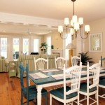 Dining Room Ideas Amazing Dining Room Interior Design Ideas Applied In Atlantic Charm House Interior With White Chandelier Unit Decoration  Charming House Plans Applying Stripped Motif Decoration 