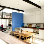 Interior Of London Amazing Interior Of The Stylish London Home With Blue Partition And Traditional Kitchen Near Wooden Dining Area House Designs  Modern Home Design Comes With Unusual Design 