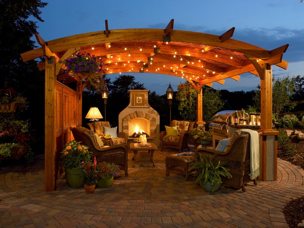 Outdoor Space Green Amazing Outdoor Space Outside The Green Outdoor Home With Wooden Pergola And Rattan Chairs Near The Fireplace Outdoor  Refreshing Outdoor Space Designs As A Cozy Leisure Spot 