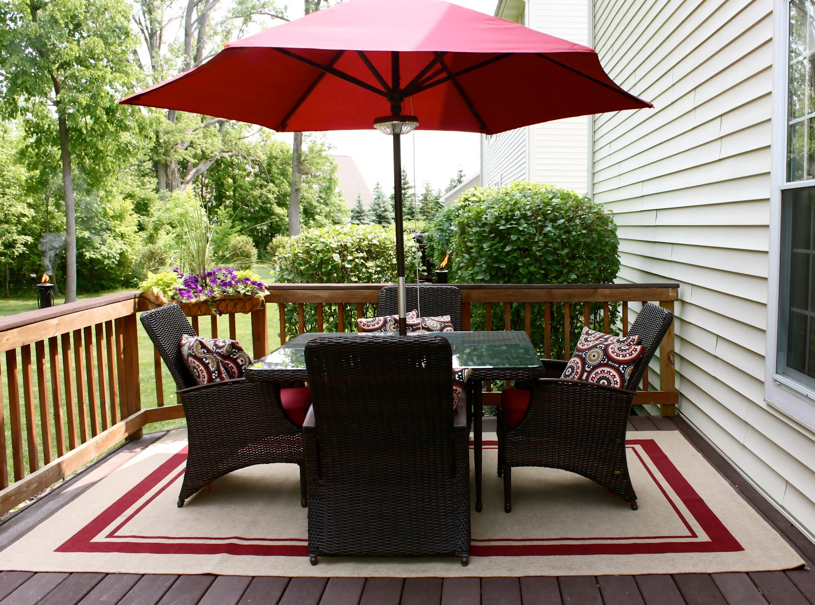 Parasol Design Modern Amazing Parasol Design Combined With Modern Furntiure Design With Comfortable Rug On Wooden Deck Design Plan Idea Outdoor  Pottery Barn Outdoor Furniture Equipping Breezy Patio 