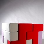Room Space Seating Amazing Room Space Design Of Seating Tetris Which Is Made From White And Red Crimson Colored Seating Space With Grey Floor Furniture  Puzzle Furniture Ideas For Creative Environment In Interior 