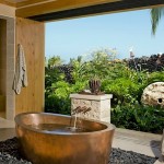 Master Bath The Amazing Master Bath That Inviites The Tropical Greenery Indoors Equipped With Classic And Natural Look Outdoor  Inspiring Outdoor Designs With Tiki Torches 