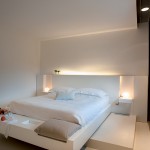 Bedroom Design Pillows Amusing Bedroom Design With White Pillows White Bed Linen And White Colored Wall Which Is Made From Concrete Decoration  Incredible Chalet Decorating In Sub Countryside Area 