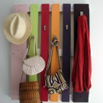 Colorful Diy Of Amusing Colorful Diy Coat Rack Of A Pallet From Wood Materials Completed With Five Metal Hooks Decoration  DIY Coat Rack Decoration For Beautiful Interior Decoration 