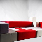 Room Space Seating Amusing Room Space Design With Seating Tetris Which Is Made From Red Blue White And Purple Colored Seating Space Furniture  Puzzle Furniture Ideas For Creative Environment In Interior 