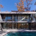 Glen Echo Design Appealing Glen Echo Residence Exterior Design With Swimming Pool And Concrete Deck Shown Also Large Glass Windows Residence  Adorable Concrete House Construction Of Good Year Residence 