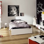 Retro Amazing Wooden Artistic Retro Amazing Teenage Rooms Wooden Floor Face Painting Equipped With White Wall Finished With Black Paiting In One Side Interior Design  Amazing Teenage Rooms Design You'll Love