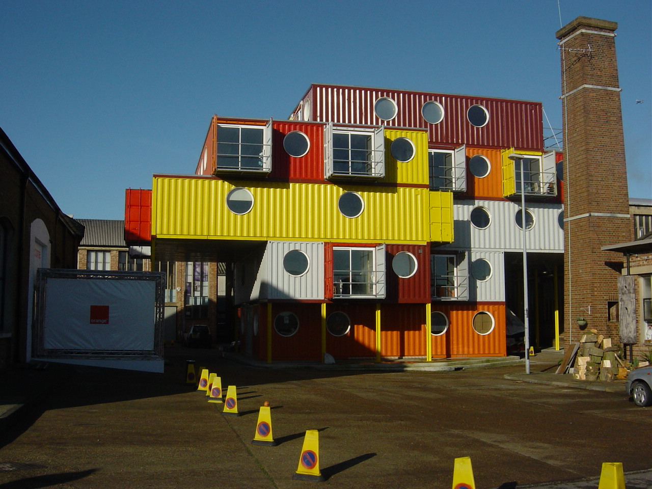 Red And And Astonishing Red And Yellow Color And White Five Levels Idea Modern Colorful Houses Made From Shipping Containers Decoration  Houses Made From Shipping Containers Designed In One And Two Floors 