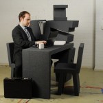 Office Space Soft Astounding Office Space Design With Soft Grey Colored Floor Which Is Made From Concrete And Black Portable Office Space Furniture  Puzzle Furniture Ideas For Creative Environment In Interior 