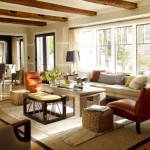 Beams Ceiling Living Awesome Beams Ceiling In Traditional Living Room Design With Beige Sofa And Wood Coffee Table Also Leather Chair Decoration  Living Decorating Ideas By Using Exposed Beams And Trusses 