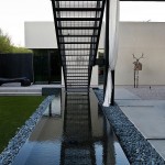 Black Staircase Pond Awesome Black Staircase And Long Pond Outside The Tresarca Residence Assemblage Studio With The Grass Yard  Modern Family House Design: Resaca Residence 