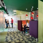 Google Office Unique Awesome Google Office Cabin With Unique Green Dividers For Private Chatting Zone With Egg Chairs And Stylish Table Office  Updated Office In Uplifting Design 