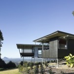 Maleny House Exterior Awesome Maleny House Bark Design Exterior With Exposed Stone Wall And Suspended Floor With Metal Pillars  Beautiful Interior Design From A Fascinating Residence 