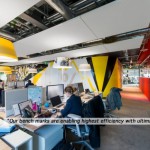Coloring Scheme Of Beautiful Coloring Scheme In Combination Of White With Yellow Accents To Work For Google Office Interior With Grey Flooring Office  Updated Office In Uplifting Design 