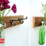Flowers Beautify Ornament Beautiful Flowers Beautify The Weddy Ornament On Wooden Hanger Completed With Some Iron Hooks On White Wall Decoration  DIY Planters Enhancing Fresh Decoration In Your Room 