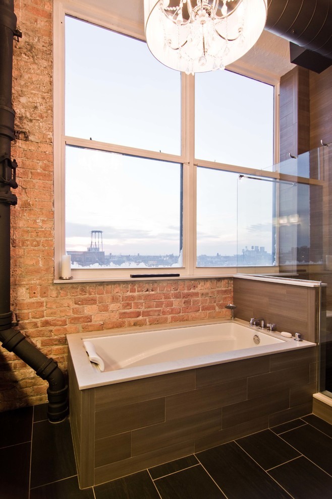 Industrial Bathroom With  Interior Design  Rustic Interior Design Intended To Make Mild Atmosphere 