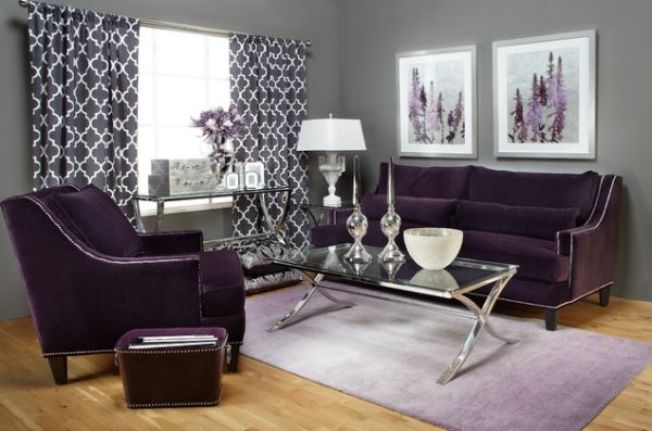 Ombre Carpet In Beautiful Ombre Carpet Design Ideas In Living Room Apartment With Purple Sofa And Chair Also Glass Coffee Table Interior Design  Ombre Color Decor For Unique Atmosphere In Your Interior 