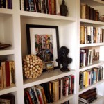 Round Cork On Beautiful Round Cork Bil Design On White Bookcase Contained Full Of Books Add With Bust And Framed Picture Decoration  Wine Cork Projects To Decorate Your House With Creative Art 
