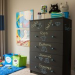 Board Dresser More Black Board Dresser Featured With More Drawers Displaying Toddler Fashion Types Written On Facade Decoration  Stylish Dresser Design To Decorate Room Design 