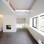 Floor Made Blocks Black Floor Made From Concrete Blocks Also White Colored Ceiling Made From Conrete House Designs  Contemporary Home With Extending Design 
