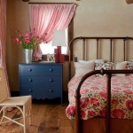 At Classic Metal Blue At Classic Bedroom Near Metal Bedframe Also Floral Bedspread Decoration  Captivating Wood Dresser Showing Modesty Looks 