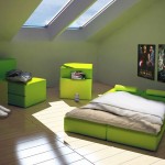 Bedroom Design Colored Breathtaking Bedroom Design With Green Colored Multiplo Modular Furniture Of Bed Frame Which Has White Colored Bed Furniture  Puzzle Furniture Ideas For Creative Environment In Interior 