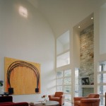 Room Design Residence Breathtaking Room Design Of Edgemoor Residence With Orange Soft Chair And Windows Which Are Made From Glass Panels Architecture  Modern Classic Design From A House In USA 