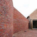 House Dm Red Brighter House DM Built In Red Brick Piles Wall Brick Paving Floor Toward Brick House With Triangular Top And Wide Opened Entry Architecture  Converted Home Project In Contemporary Style Designs 