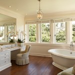 Bathroom Interior Malibu Brilliant Bathroom Interior Design In Malibu Residence David Phoenix With Wooden Floor And White Vanity And Large Mirror Decoration  Outstanding Traditional Seaside House In Bright White Decoration 
