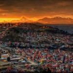 La Paz Sunset Brilliant La Paz Bolivia At Sunset Design With Several Light Brown Colored Wall Of Buildings And Several Mountains On The Back Decoration  Sunset Scenery Views To See Around The World 