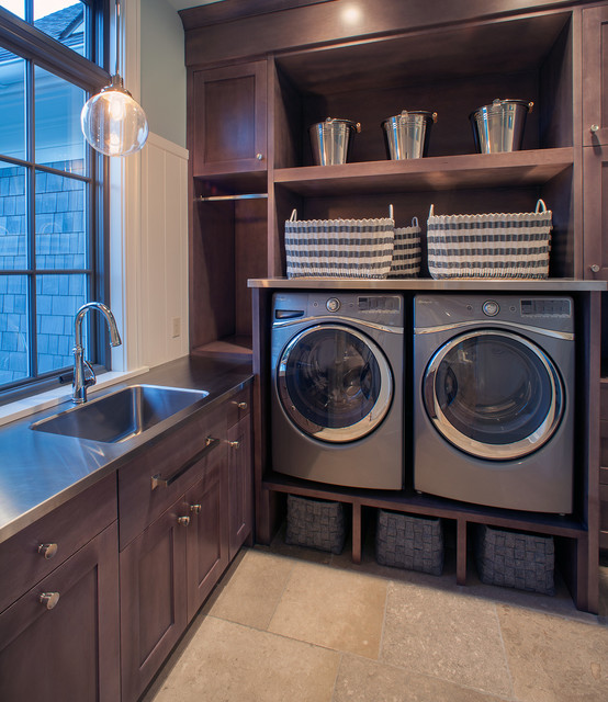 Laundry Room Open Brown Laundry Room Cabinets With Open Rattan Baskets Featured With Machines Decoration  Adorable Laundry Room Cabinets For Our References 