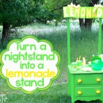 Lemonade Stand With Captivating Lemonade Stand Shape Design With Green Lime Colored Wooden Vanity Placed On Vast Green Grass Garden Backyard  Backyard Party Decor Creating Best And Coolest Event Ever 