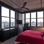 Pink Bedding West Charming Pink Bedding Ideas In West Loop Loft With Darkwood Sideboard And Exposed Brick Wall Also Floral Wall Painting Interior Design  Rustic Interior Design Intended To Make Mild Atmosphere 