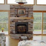 Stone Fireplace A Charming Stone Fireplace Design With A Natural Backdrop Cozy Living Room With View Modern Floral Sofa Motif Living Room  Stone Fireplace Design Providing Warmth For Living Room 