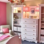 Twin Night With Charming Twin Night Lamps Coupled With Storage And Shelving For Kids Room Mixed White Painted Mini Bed And Glass Chandelier Bedroom  Girl Bedroom Decoration In Cheerful And Stylish Design 