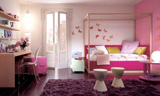 Bedroom Ideas Women Cheerful Bedroom Ideas For Young Women White Pink Design With Learning Desk Modern Canopy Bed Purple Rug Bedroom  Bedroom Ideas For Young Women In Modern Design 