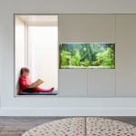 Reading Spot House Comfortable Reading Spot Of Thornbury House Located Next To The Lounge With Built In Wall Aquarium As Focal Point Residence  Contemporary Residence Featuring Minimalist Interior 