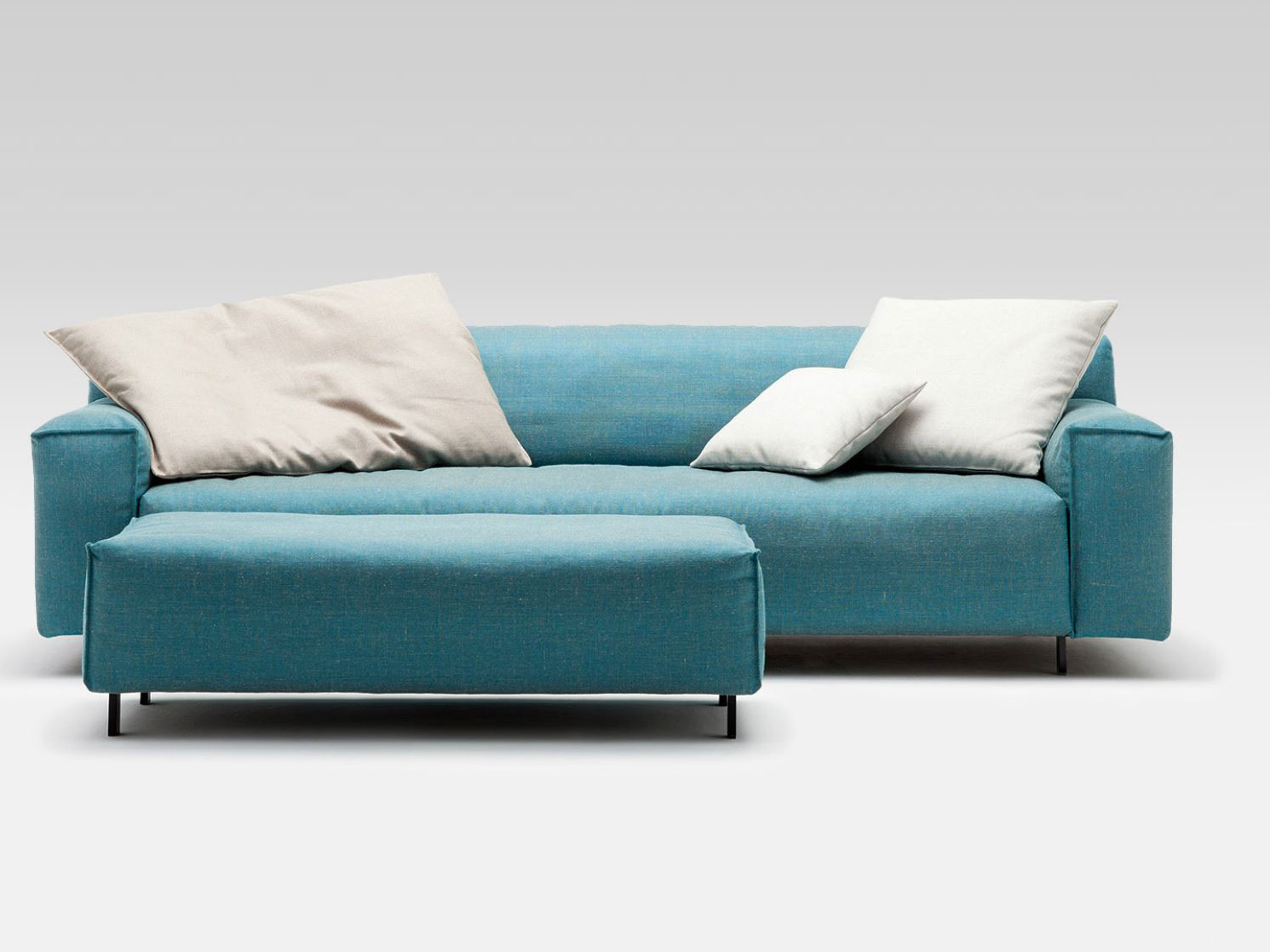 Rolf Benz Blue Comfortable Rolf Benz Sofa In Blue With White Cushions In Modern Minimalist Shaped Design For Living Room Furniture Inspiration Furniture  Rolf Benz Sofa Firms Innovation 