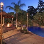 That Outdoor Some Complement That Outdoor Fireplace With Some Elegant Tiki Torches And Relaxing Green View Of Backyard Outdoor  Inspiring Outdoor Designs With Tiki Torches 
