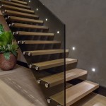 Floating Wooden With Contemporary Floating Wooden Sttaircase Idea With Stainless Steel Nails And Dark Glass Stair Handle To Reflect Modern Rotterdam Residence House Designs  Contemporary Villa Interior With Sophisticated Chic Design 