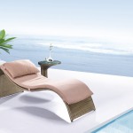 Outdoor Chaise Wavy Contemporary Outdoor Chaise Lounge In Wavy Shape With Wicker Material And Fluffy Lather Outdoor Outdoor Chaise Lounge For Backyard Pool
