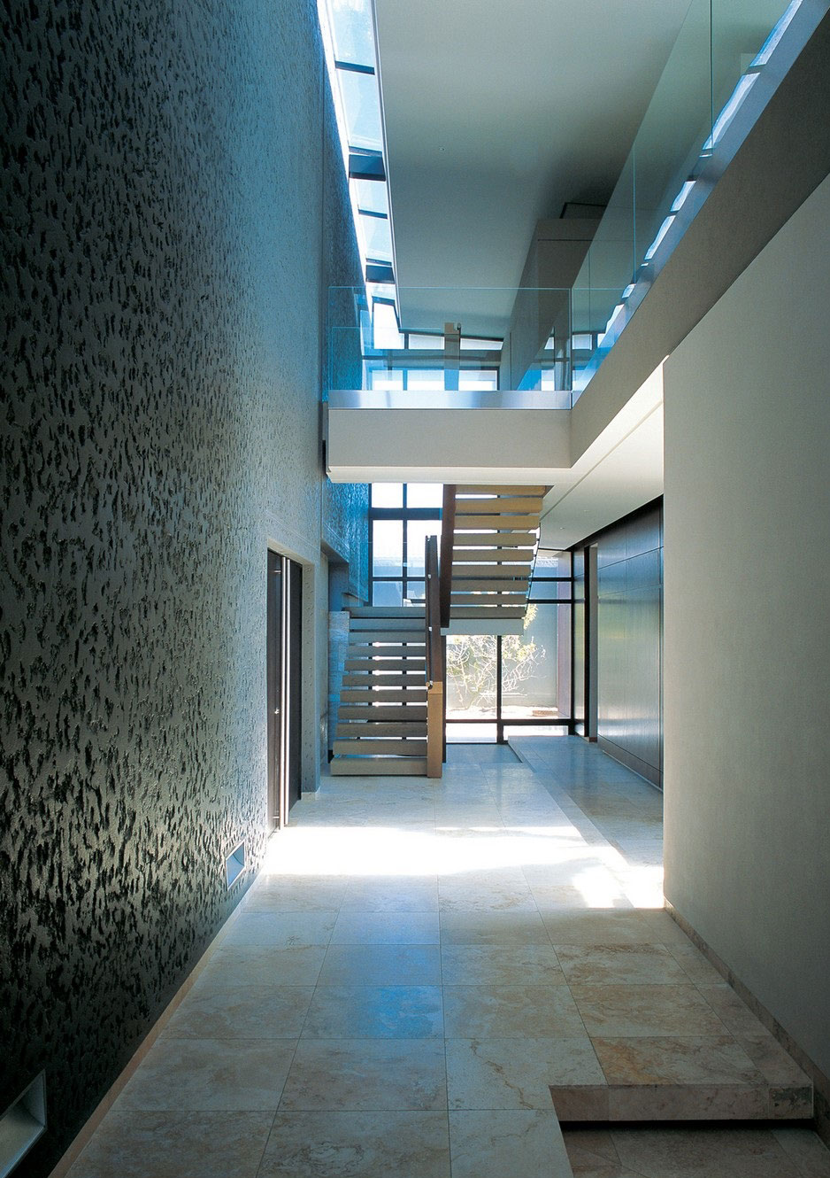 Saota Melkbos With Cozy SAOTA Melkbos Project Hallway With Concrete Floor And Unique Wall Pattern Architecture  Home Design With Rough Landscape Facing Wonderful Seas Views 