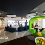 Sitting Areas And Cozy Sitting Areas For Meeting And Chatting In Black And Green Combination To Work With Black And White Interior Design Office  Updated Office In Uplifting Design 