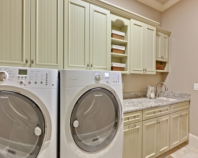 Laundry Room With Cream Laundry Room Cabinets Featured With White Washing And Rinsing Machine Next To Sink Decoration  Adorable Laundry Room Cabinets For Our References 