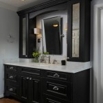 Bathroom Wall Black Dark Bathroom Wall Cabinets And Black Vanity In The Bathroom With A White Sink Bathroom  Bathroom Wall Cabinets With Bright Color Accent 