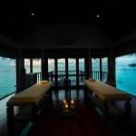 Yet Relaxig Of Dark Yet Relaxig Spa Center Of Gili Lankanfushi Resort Feature To Enjoy Architecture  Floating Resort Design For Young Lovers 