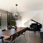 Transparent Living Piano Dazzling Transparent Living Room And Piano With Fabulous Dining Sets And An Entrancing Chandelier And An Elegant Piano Decoration  Decorating Minimalist Mansion In Rural Area Of California 